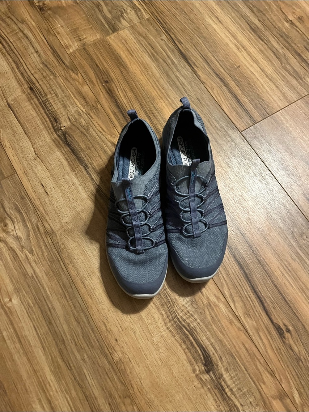 Skechers Women's Blue-Gray Slip-On Athletic Sneakers